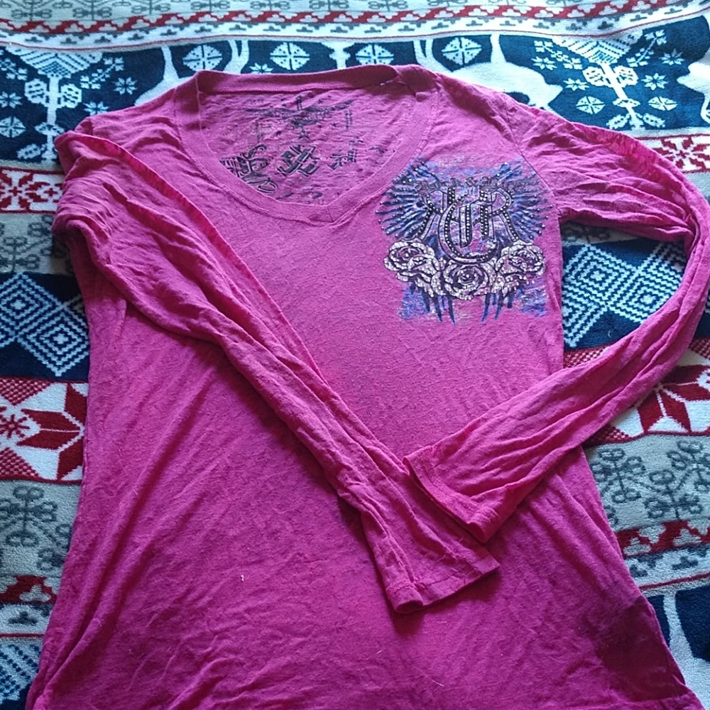 Rock and roll burn out long sleeve t-shirt